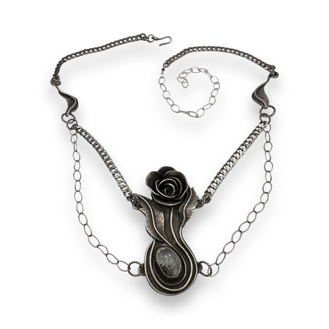 Herkimer and Chains Rose Parade (Shorter) Necklace