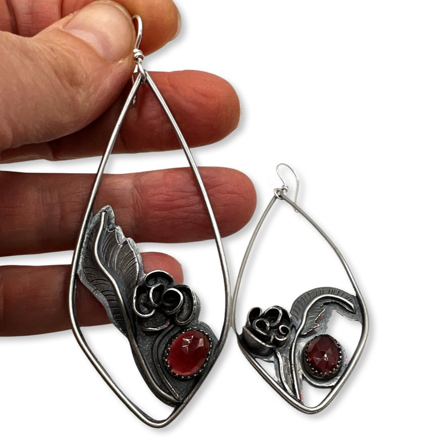 Garnet Rose Parade Earrings