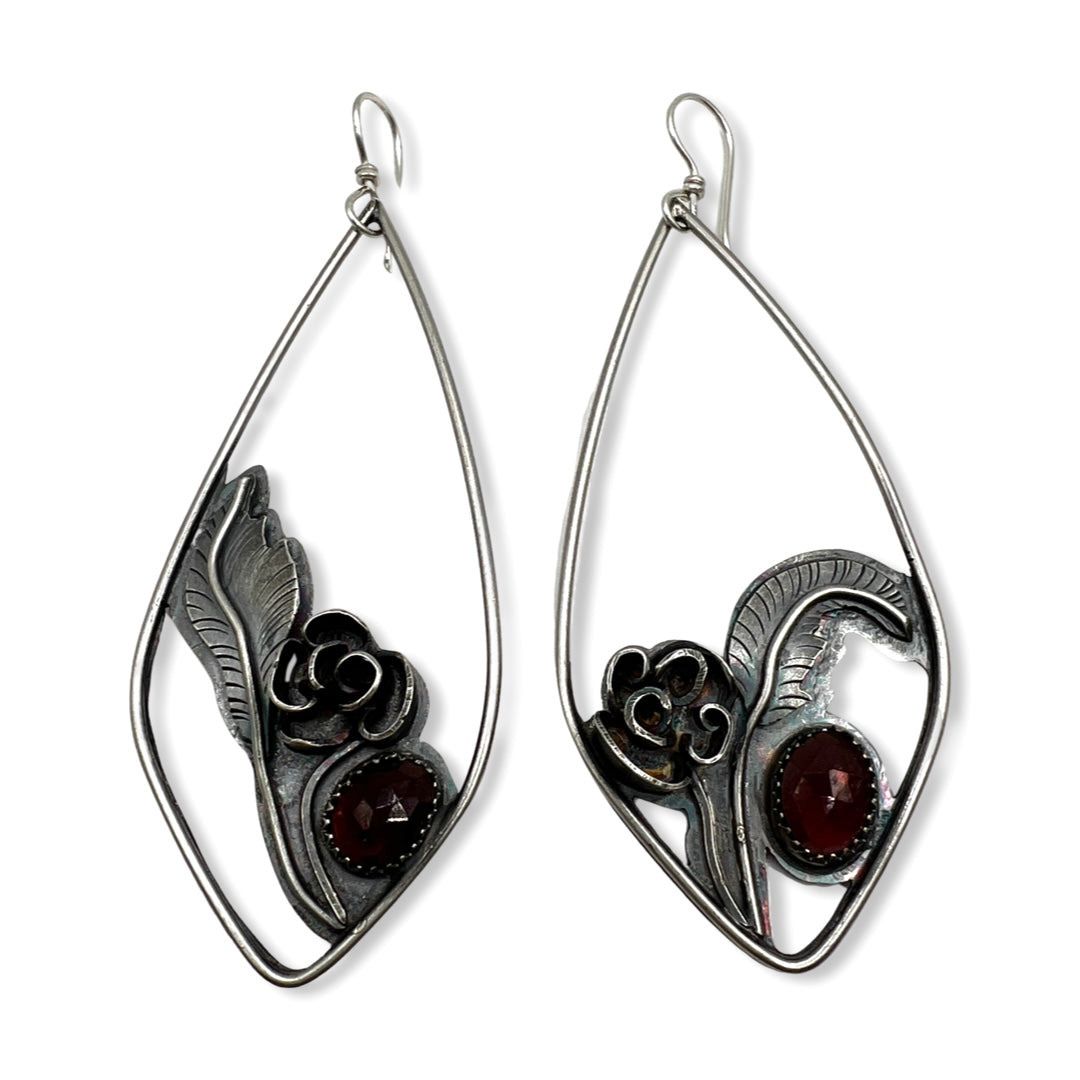 Garnet Rose Parade Earrings