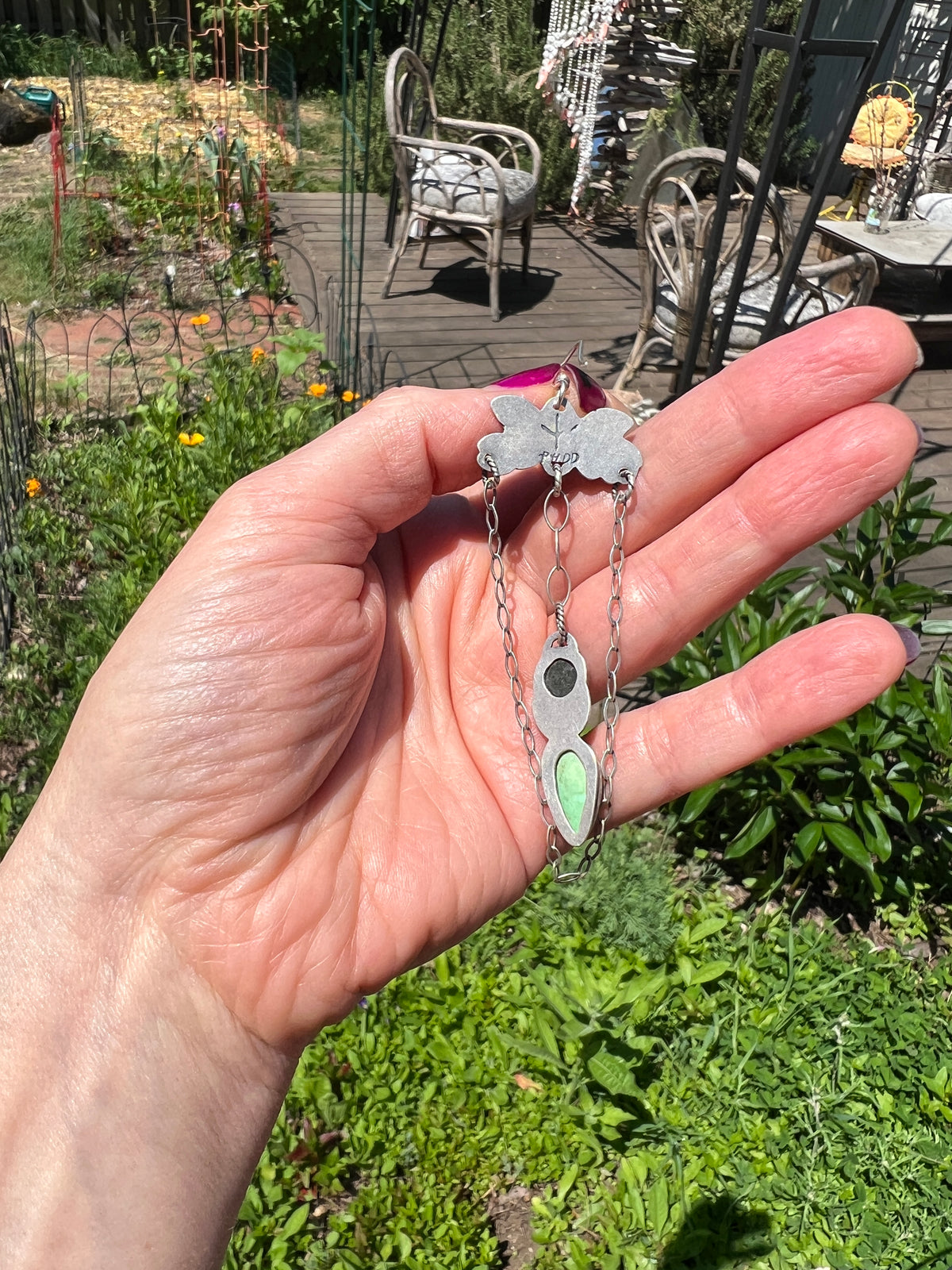 Cielo Earrings in Opal, Pyrite and Variscite