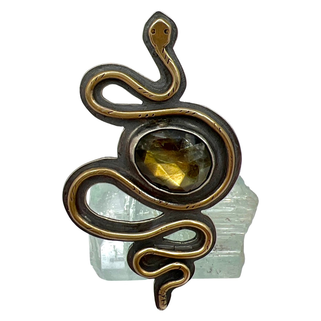 Labradorite Snake Ring size 6.5